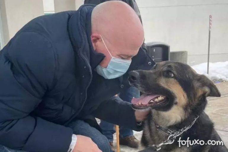 Homem adota cão que salva a sua vida