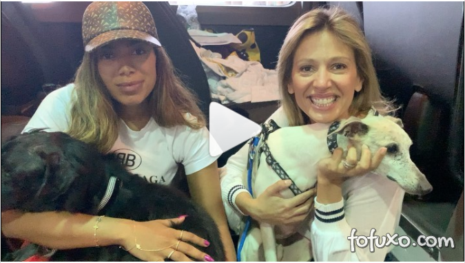 Anitta adota 2 cachorros com problemas físicos