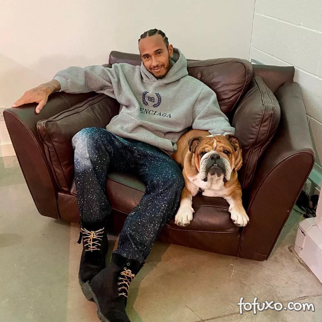 Cachorro de Lewis Hamilton se torna celebridade nas redes sociais